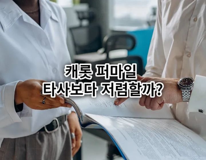 캐롯 퍼마일 자동차보험 더 저렴할까