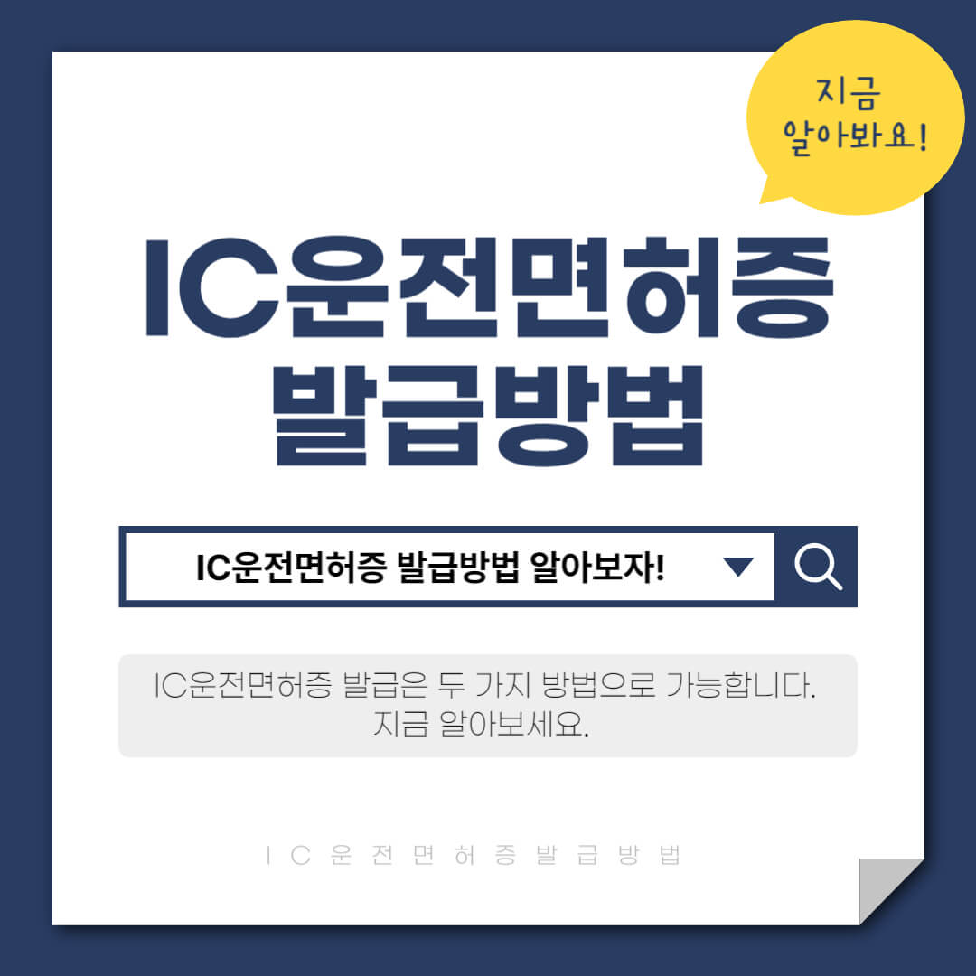 IC운전면허증 발급방법(온라인 / 방문 신청)