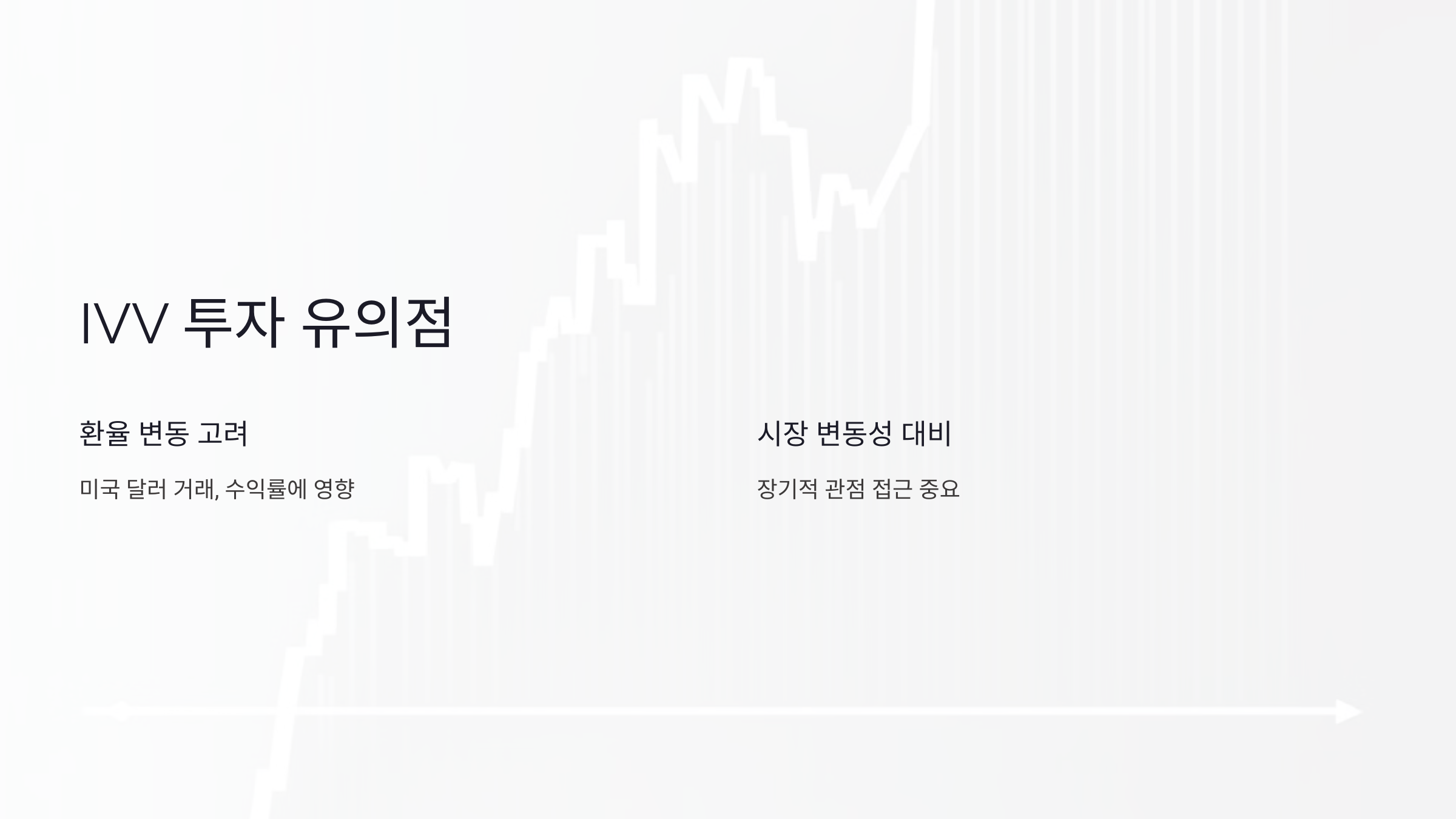 IVV 투자 시 유의점과 리스크 관리