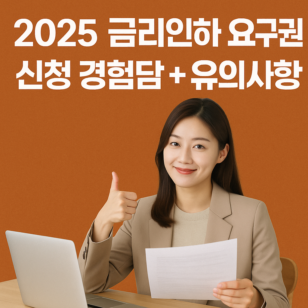 2025 금리인하 요구권 신청 경험담 + 유의사항
