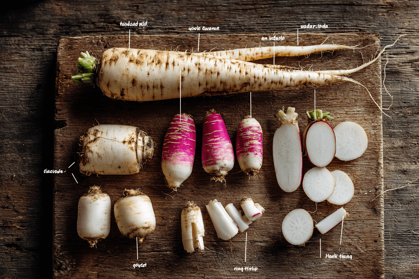 도마-위에-썰은-무가-놓여있는-이미지