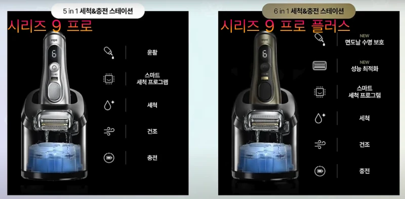 브라운-9-프로-플러스-세척-스테이션-비교