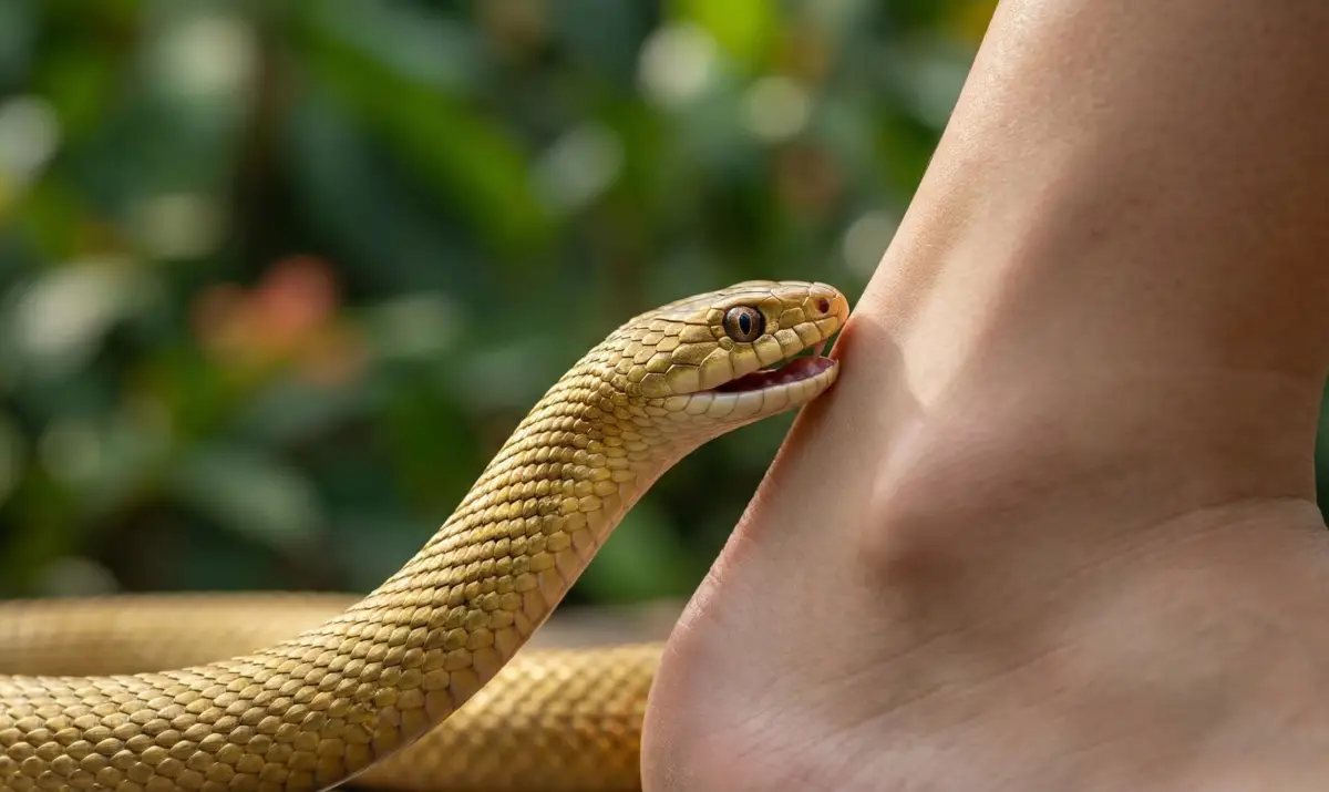 뱀이나 동물이 다리를 무는 꿈은 의외의 귀인이나 재물이 들어올 수 있는 길몽으로 해석됩니다.