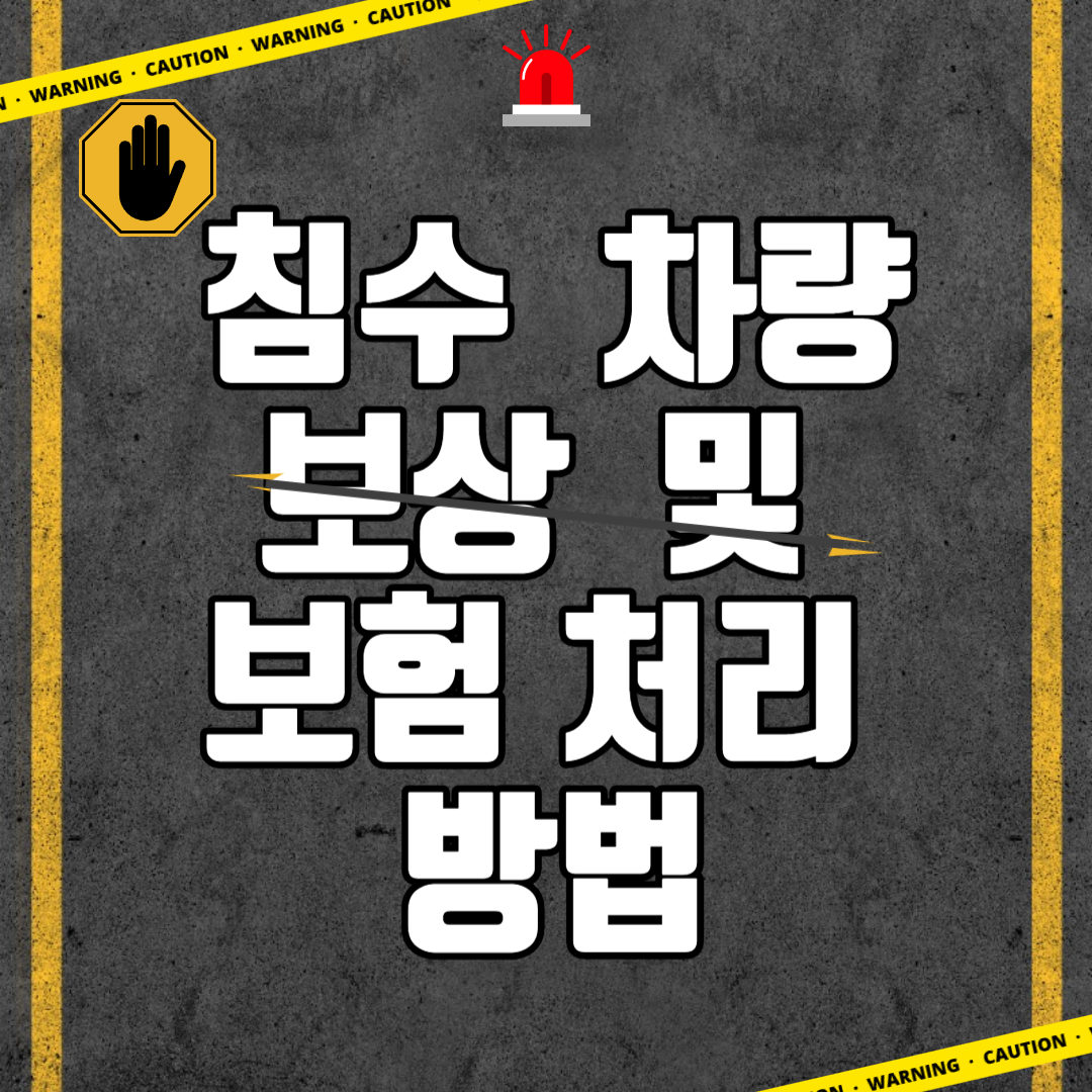 침수차랸 보상및 보험처리
