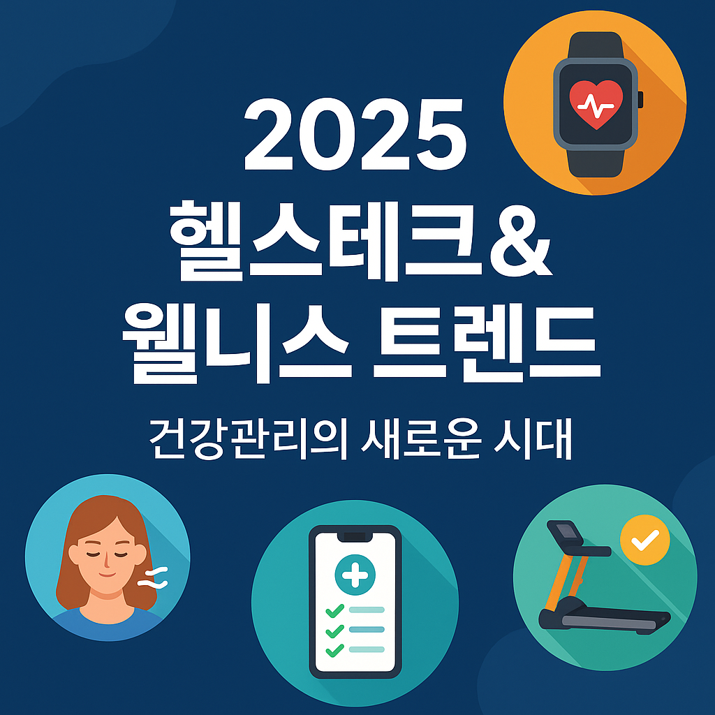 헬스테크, 웰니스 트렌드, 건강관리, 웨어러블 기기, 슬립테크, AI 건강관리, 디지털 헬스케어, 홈 피트니스, 메타버스 운동, 맞춤형 건강관리
