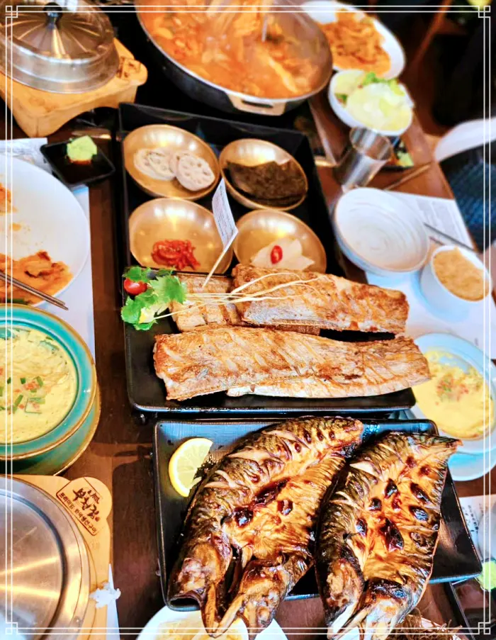 부천, 상동 맛집 470도 대형 화덕 5종 생선 구이, 묵은지 짜글이 전골