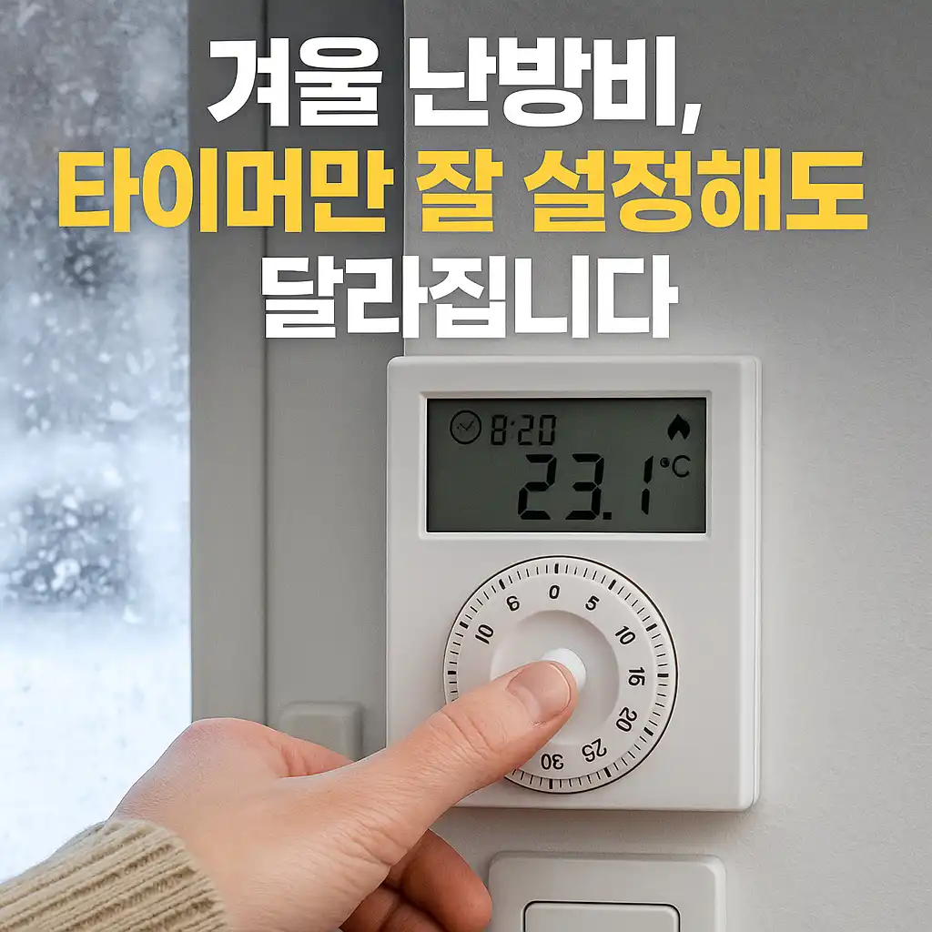 겨울 난방비 , 타이머 설정으로 줄이세요. 썸네일 이미지