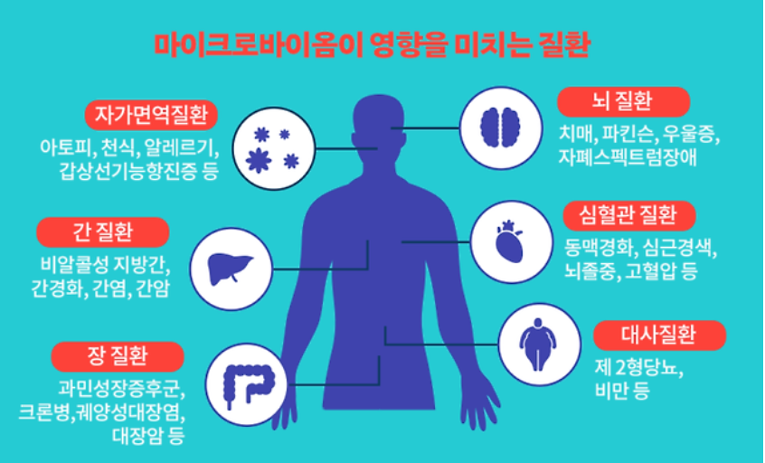 마이크로바이옴이 영향을 미치는 질환