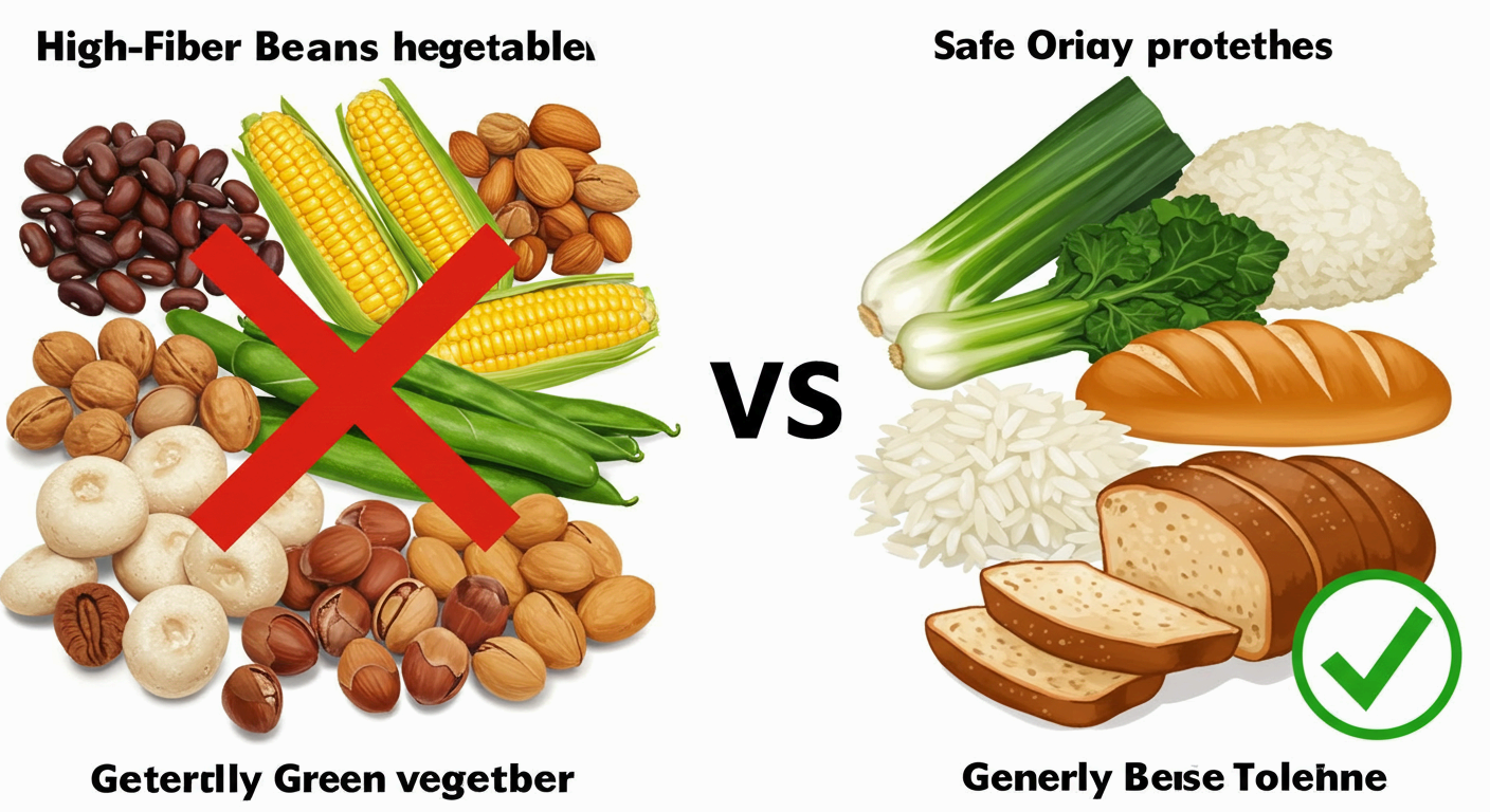 기름 적고 부드러운 음식 위주로 선택하세요
