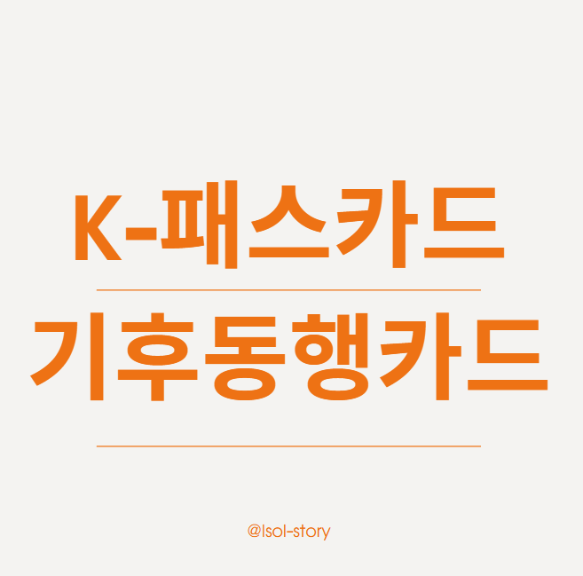 K-패스카드와 기후동행카드 비교 카드
