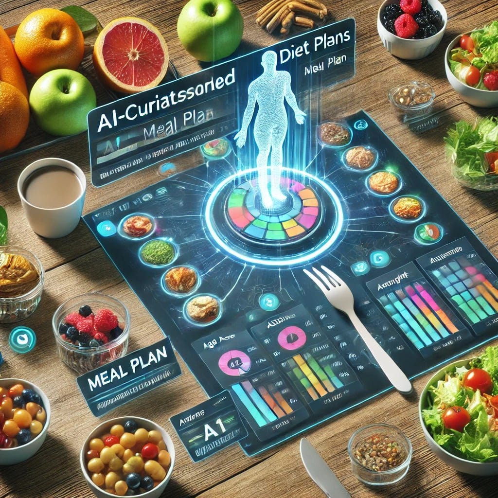 이미지 출처: AI 생성 이미지(콘텐츠 이해를 돕기 위한 시각 자료. 실제 인물을 특정하지 않은 AI 생성 이미지)
개인의 건강 데이터와 목표에 맞춰 하루 식단과 영양 점수를 보여주는 AI 푸드 플래너 앱 화면. 균형 잡힌 식습관 관리를 지원하는 모습을 나타냅니다.