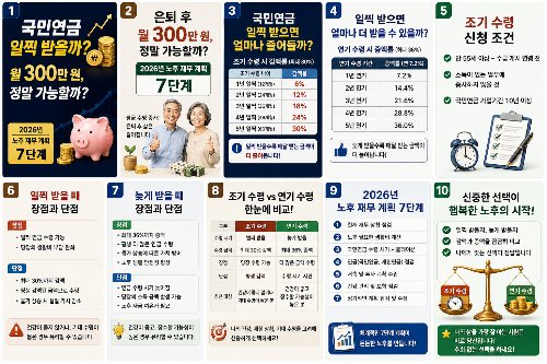 5060 필수 확인! 국민연금 일찍 받을까 말까