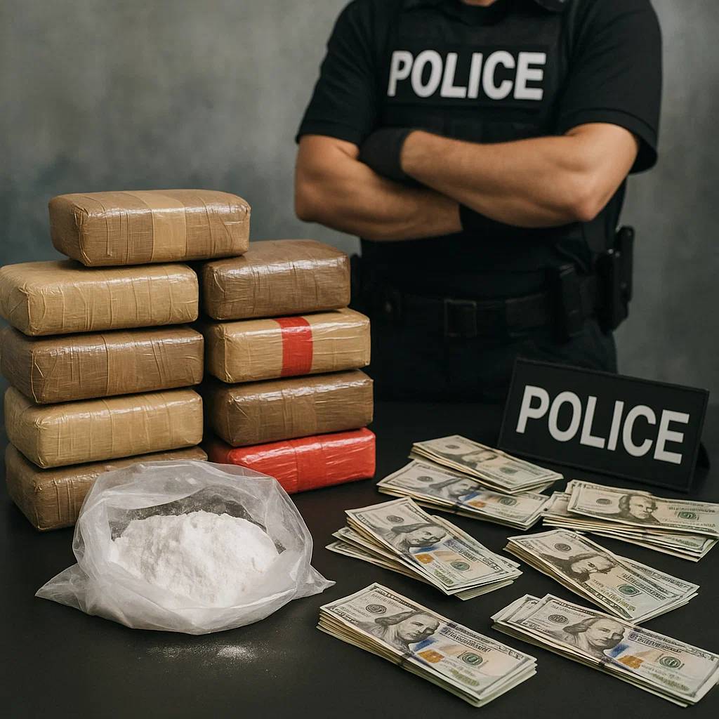 마약 압수 장면