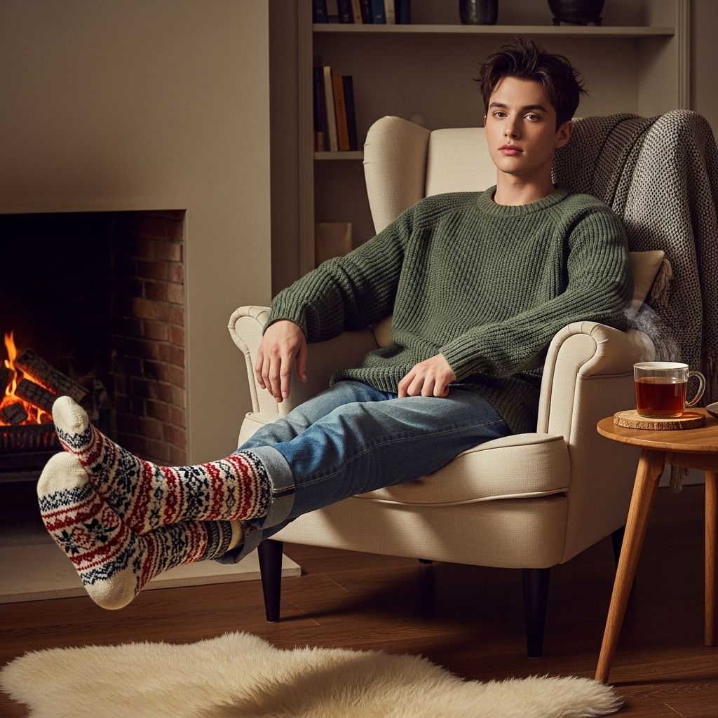 친환경 보일러 보조금 신청, 수면양말을 신은 남성