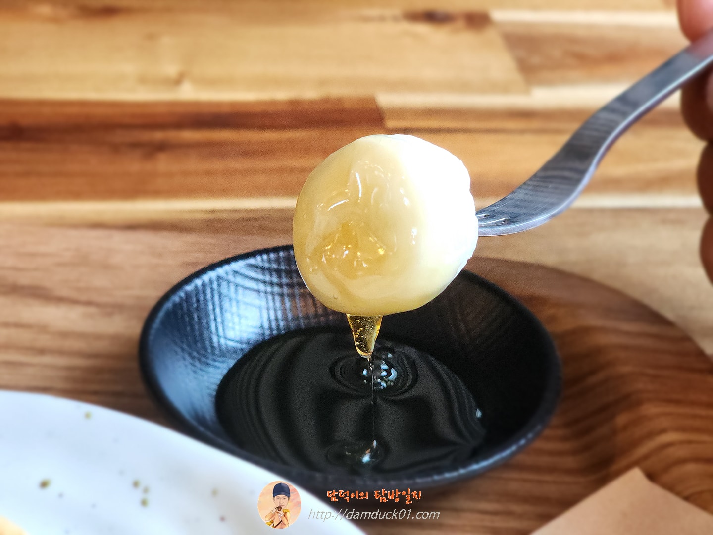 구운 떡, 조청