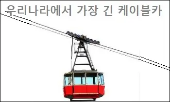 우리나라에서 가장 긴 케이블카