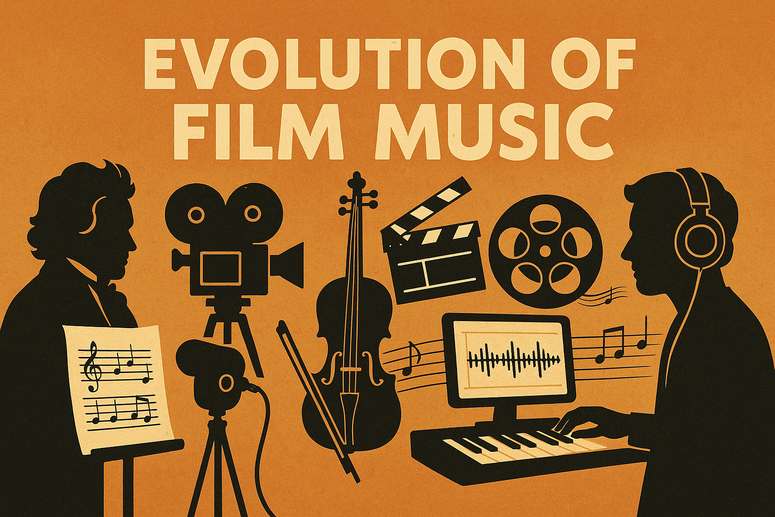 영화음악의 진화와 관련된 이미지