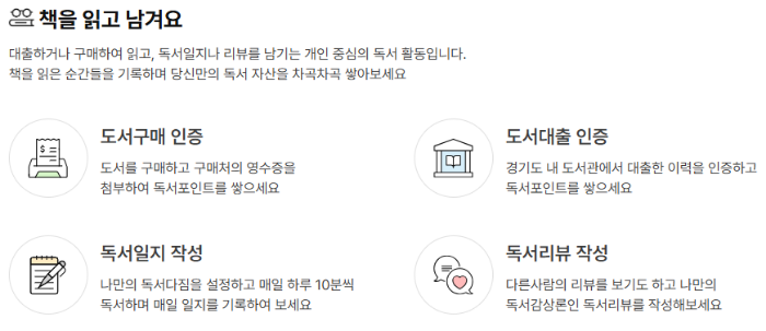 경기도 독서 포인트제
