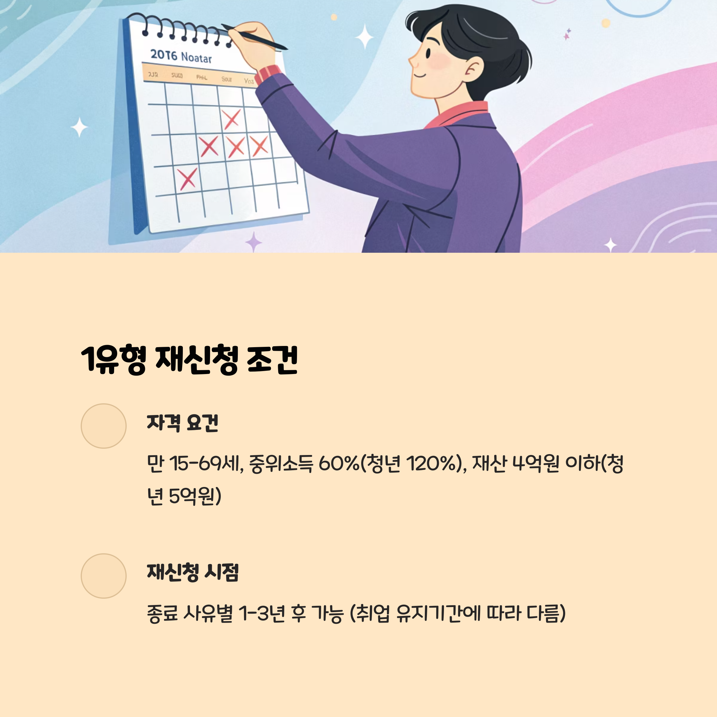 1유형 재신청 조건 및 데이터