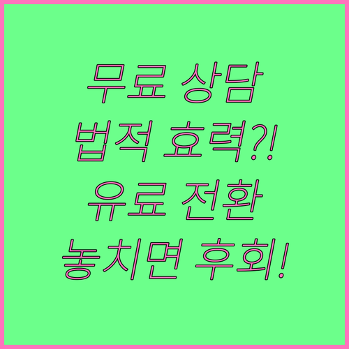 무료 세무 상담의 법적 효력과 유료 ..