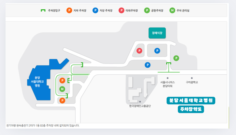 분당서울대병원 주차장 약도