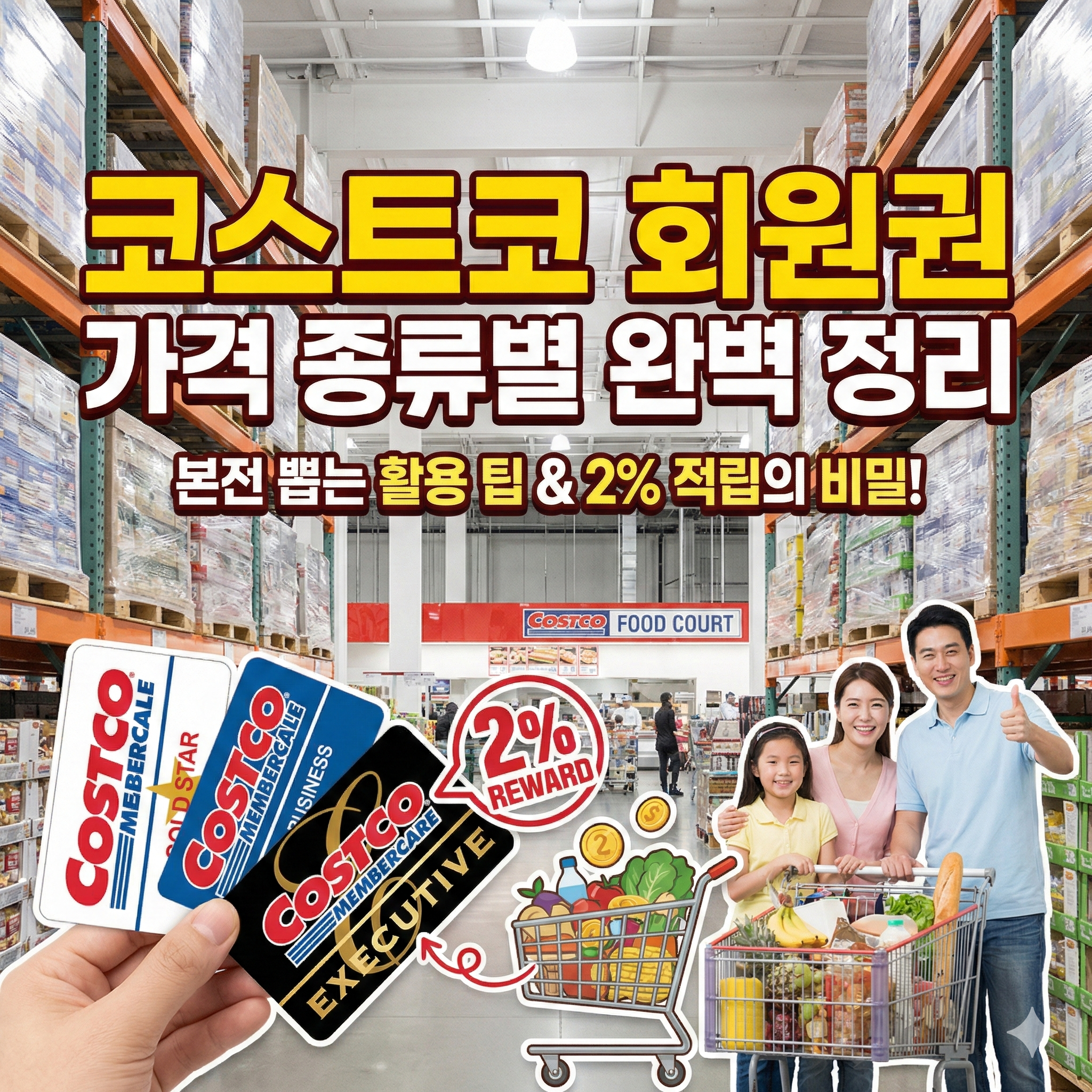 코스트코 회원권 가격 종류별 완벽 정리 및 본전 뽑는 활용 팁
