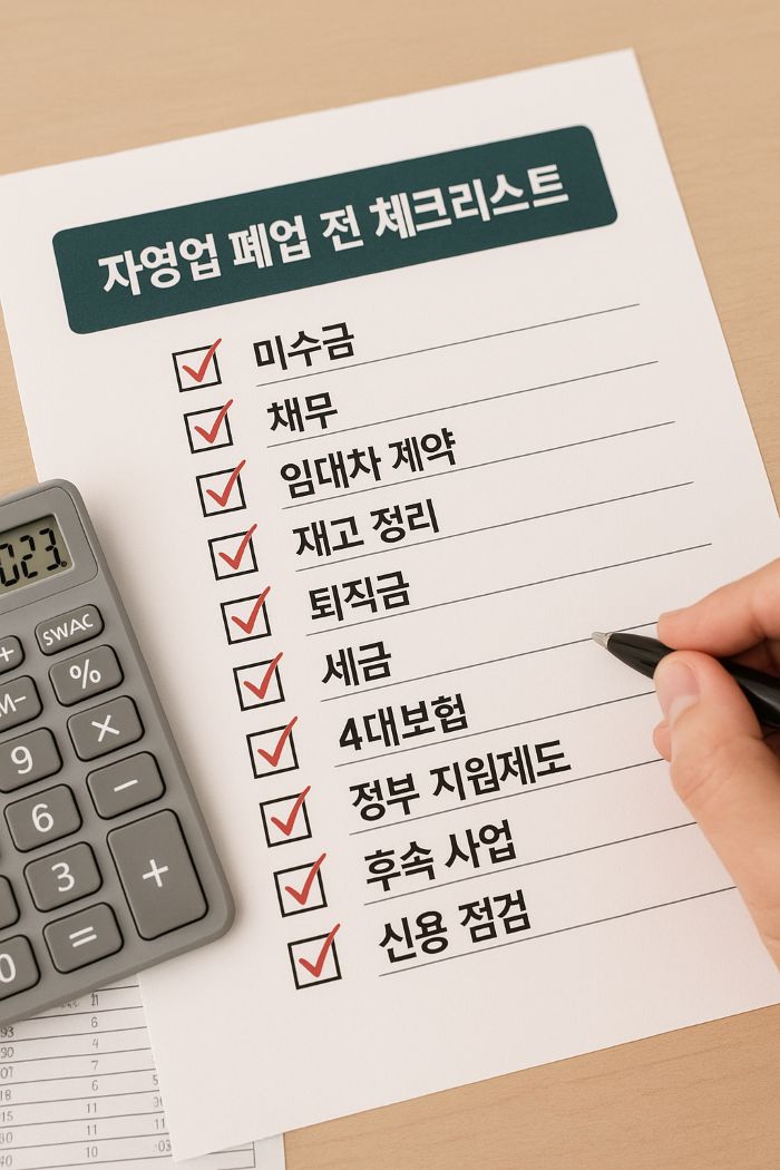 자영업 폐업 전 반드시 체크해야 할 10가지