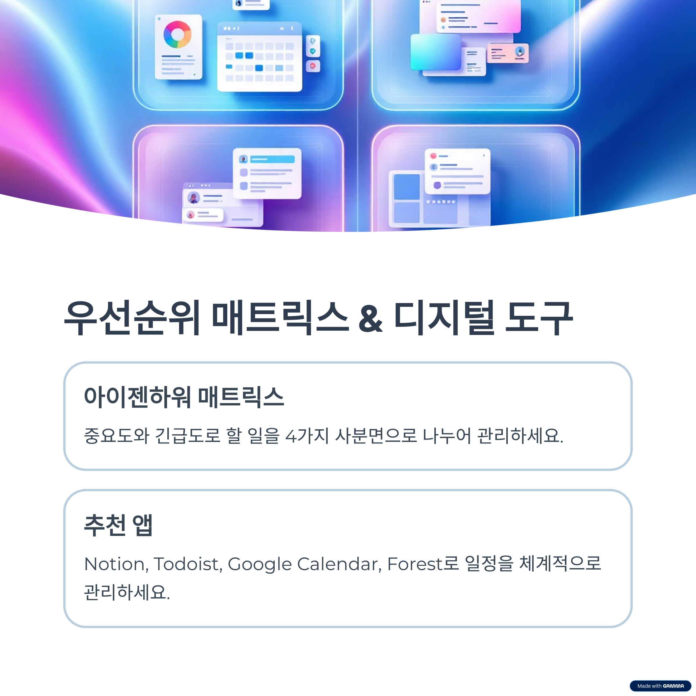 우선순위 매트릭스 활용법
