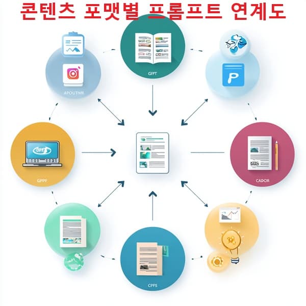 GPT 프롬프트가 다양한 콘텐츠 포맷으로 확장되는 흐름도