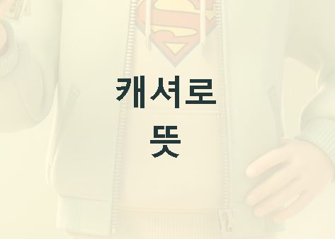 캐셔로 뜻