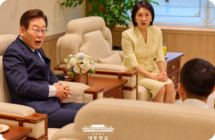 손편지 어린이와의 만남 (사진: 대통령실)