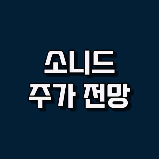 소니드 주가 전망