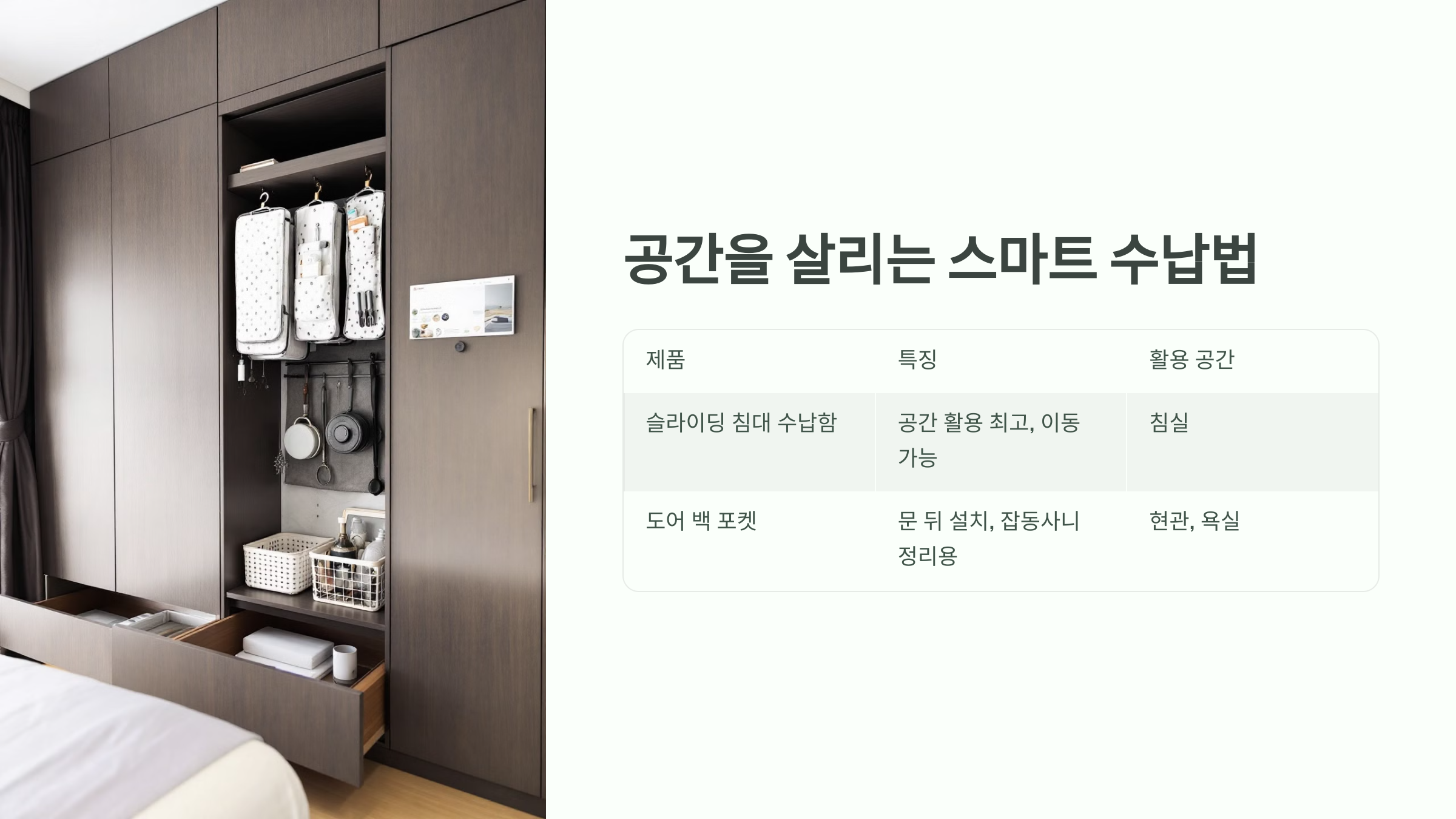 공간을 살리는 스마트 수납법