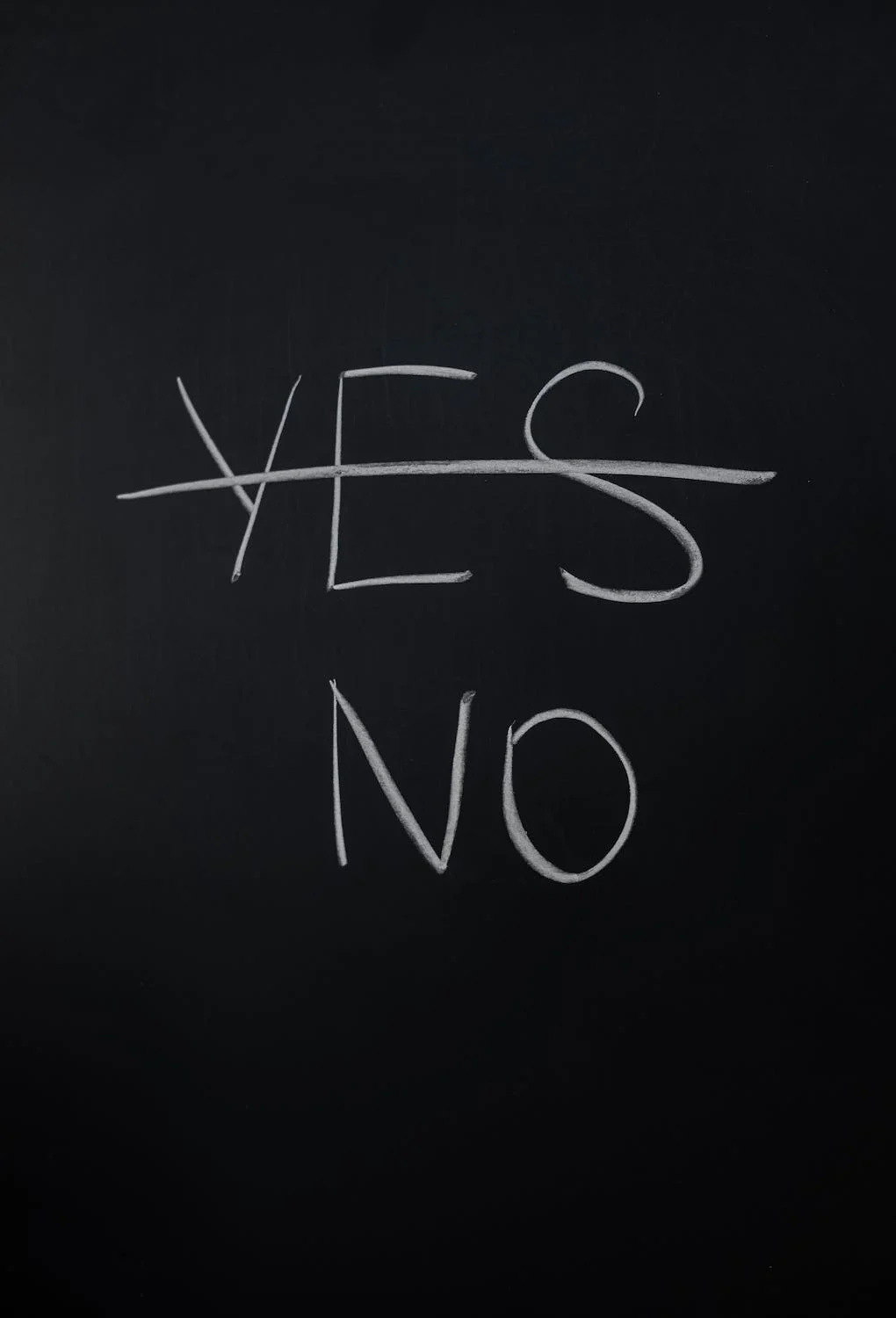 영어로 yes no라고 적혀있다.