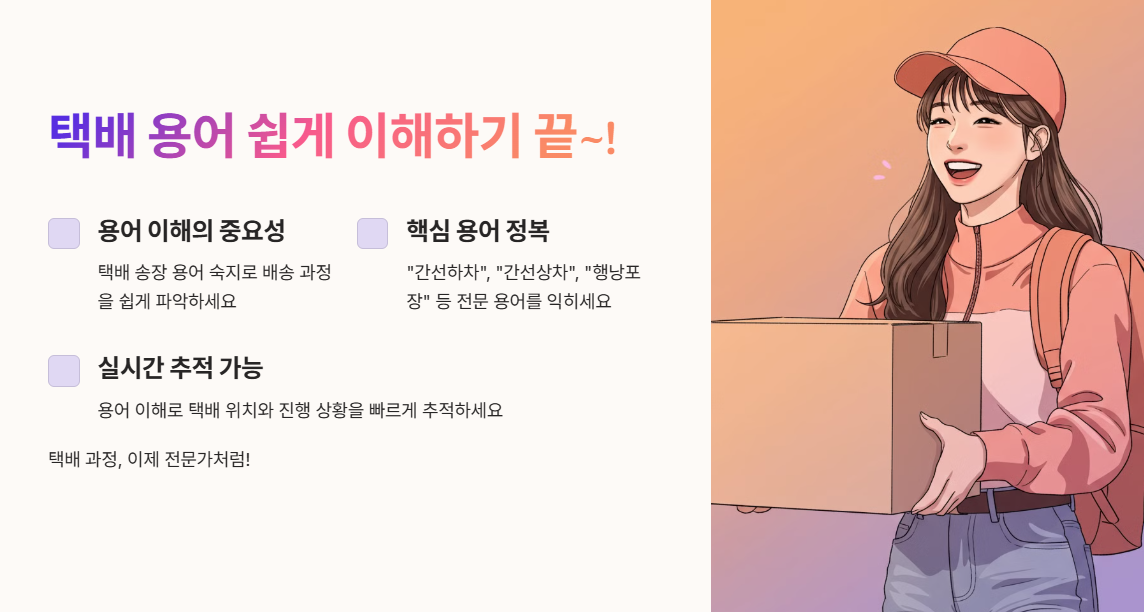 택배용어 쉽게 이해하기 마무리