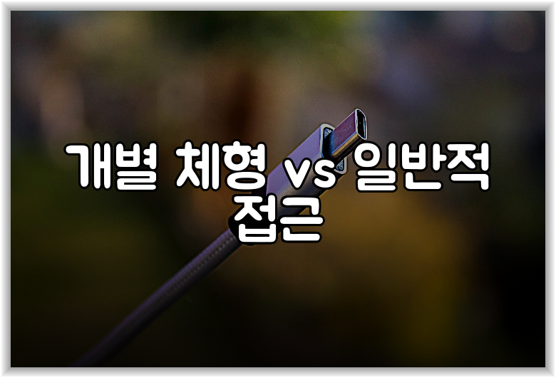 개별 체형 vs 일반적 접근