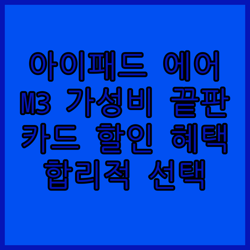 성능과 가격 모두 만족시키는 아이패드..