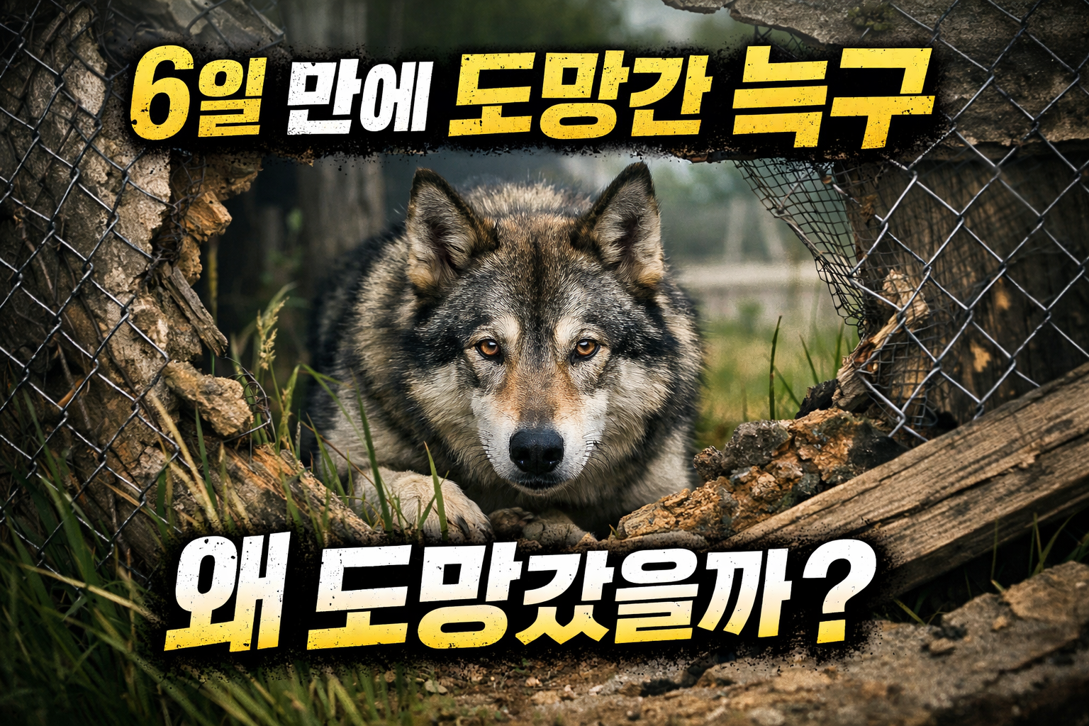 6일 만에 도망간 늑구, 무슨 일이 있었을까?
