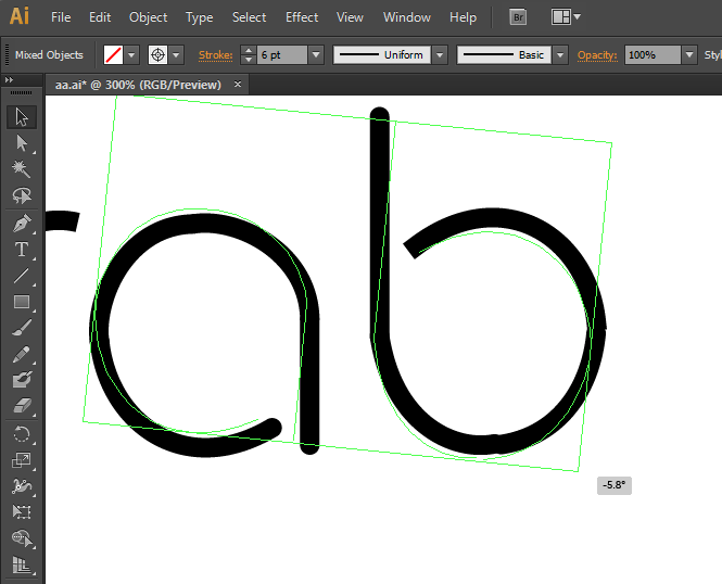 일러스트 선택툴 회전