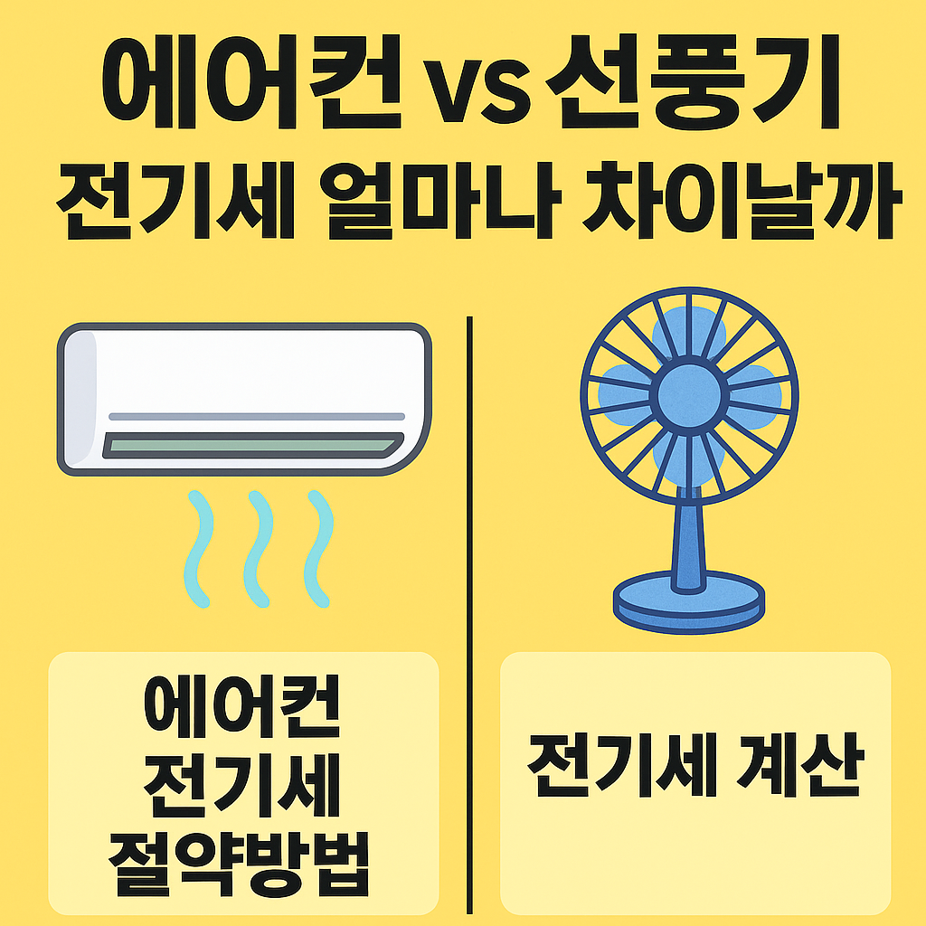 에어컨 선풍기 전기세 비교(+전기세 계산 및 절약 꿀팁)