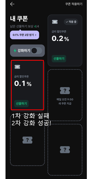 뱅크샐러드 대출금리 할인쿠폰 강화 성공