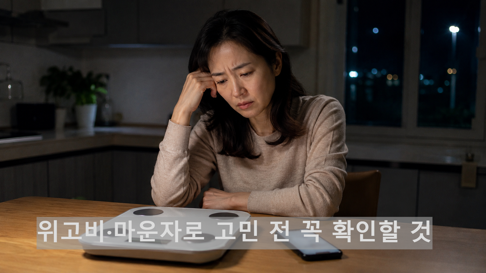 위고비 마운자로 비만치료제 고민하는 30대 여성