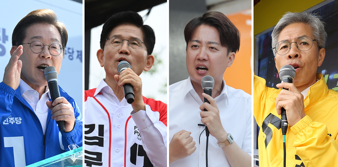 이재명 김문수 이준석 권영국