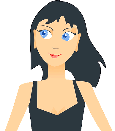 긴 검정머리 여대생이 환하게 웃고 있다. 피부는 건강한 구릿빛 피부이고 검정색 나시 티를 입고 있다.