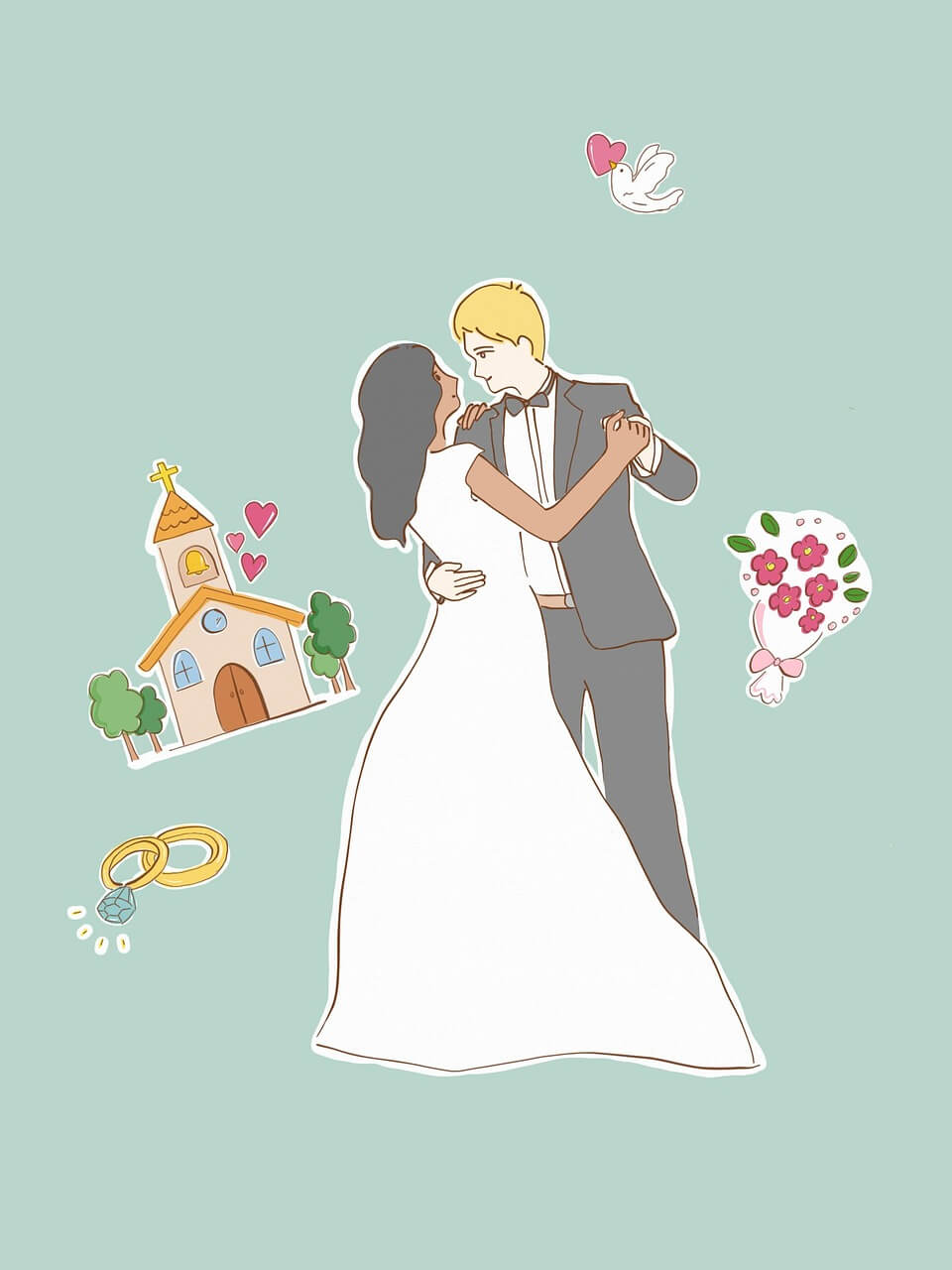 신랑신부가 춤추는 모습