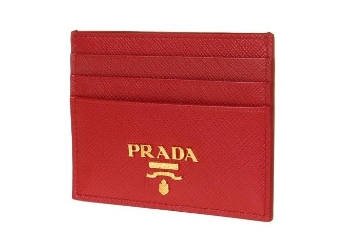 프라다 카드홀더 레드 사진