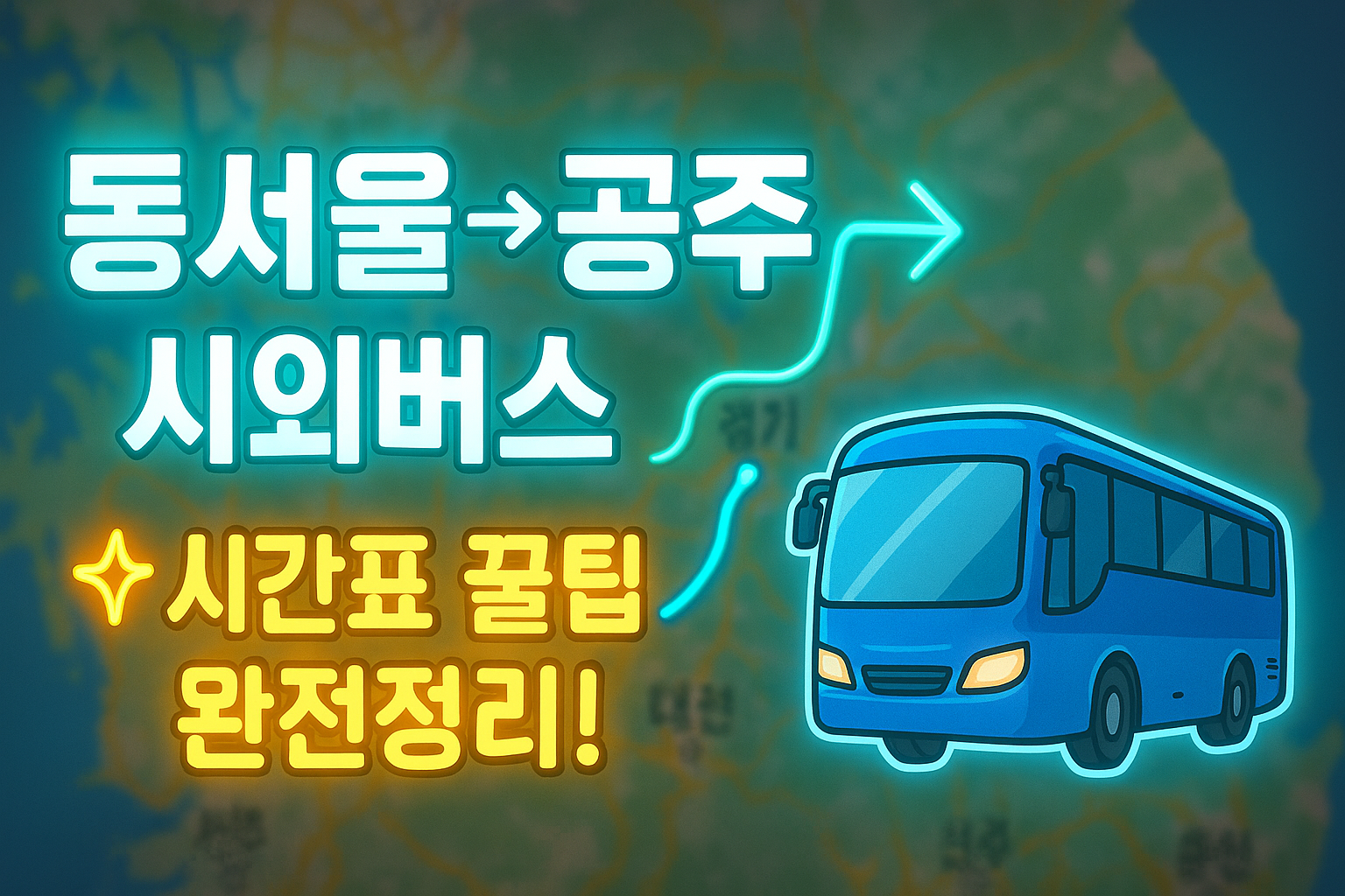 동서울터미널 &rarr; 공주 시외버스 노선 시간표 꿀팁