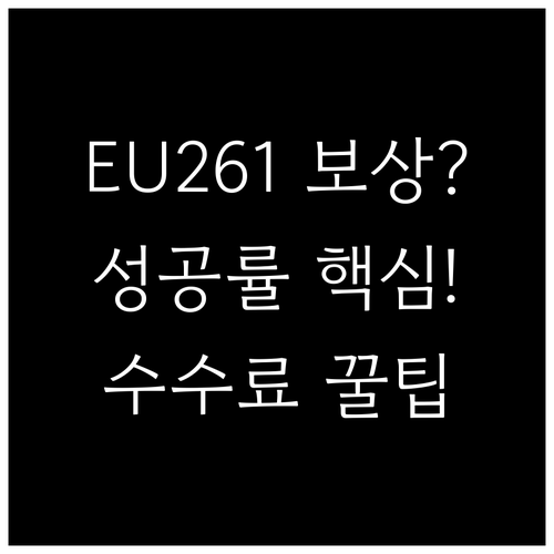 EU261 보상 청구 성공률 높은 대..