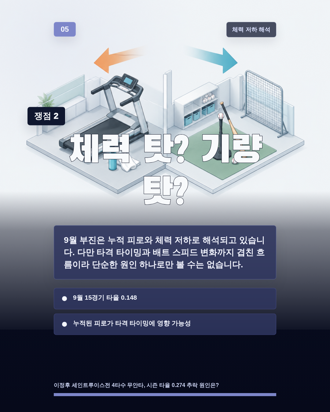 체력 탓? 기량 탓?