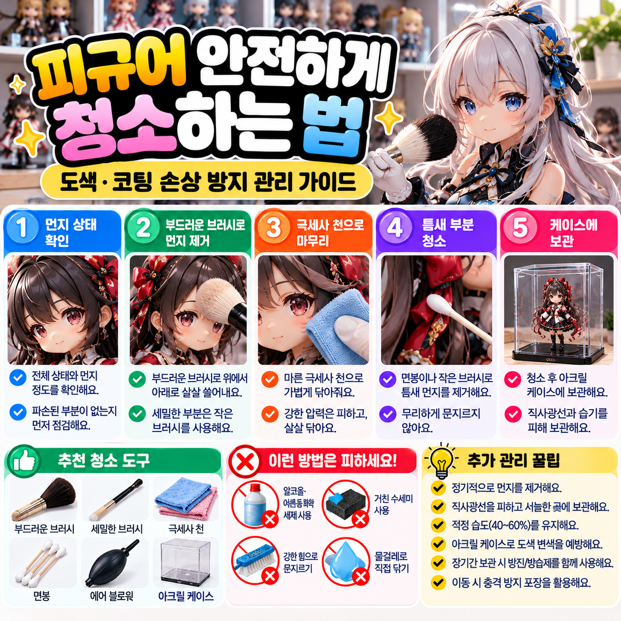 피규어 안전하게 청소하는 법